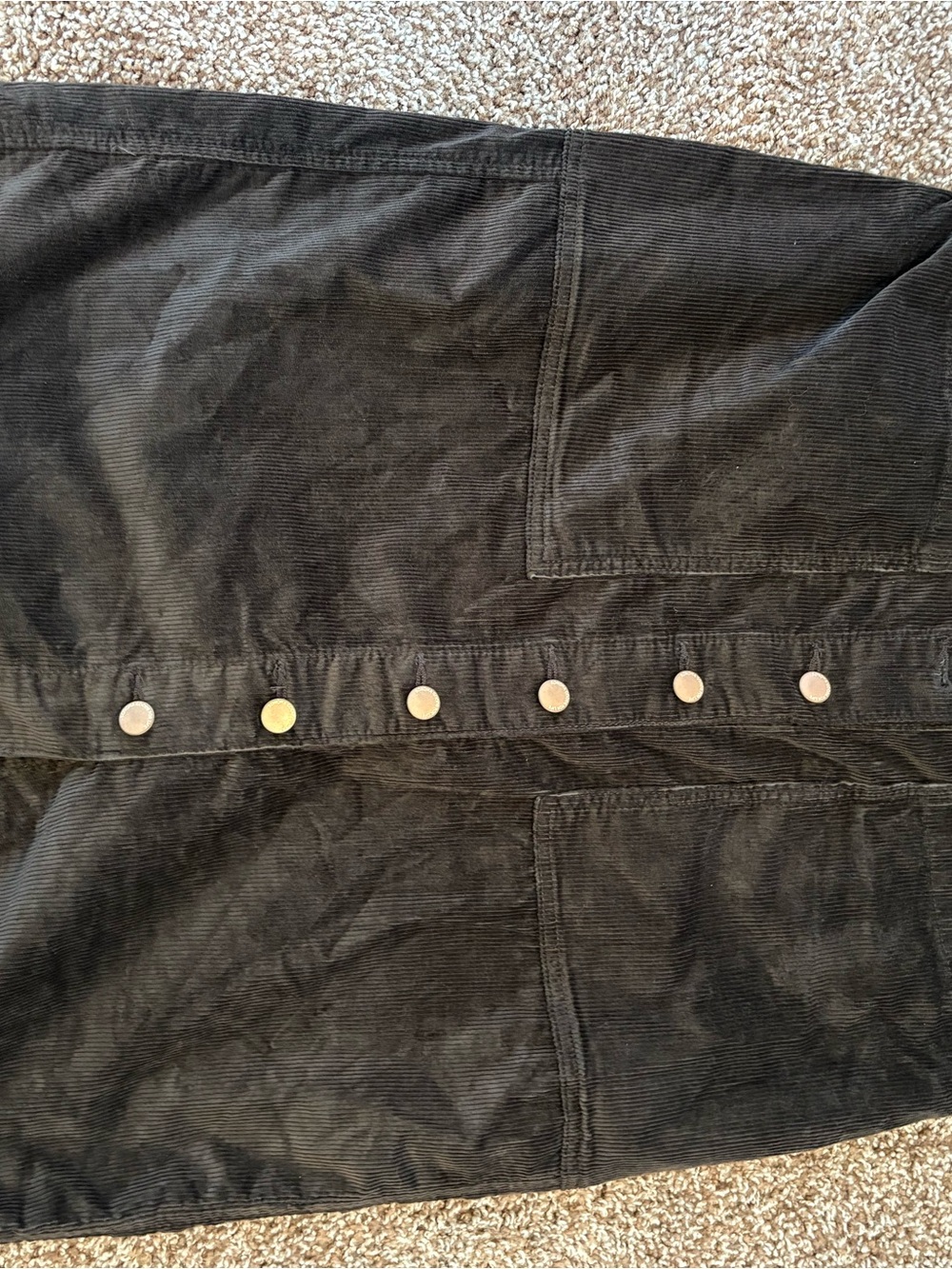 Kohl's Men's Black Corduroy Snap-Front Pants